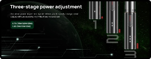 3 niveaux de puissance pour le kit Cosmo 2 Plus